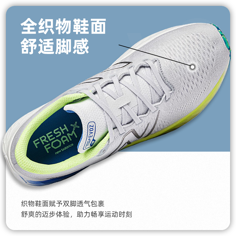 New Balance NB新百伦EVOZ V3男女鞋专业缓震织物鞋面运动跑步鞋-图1