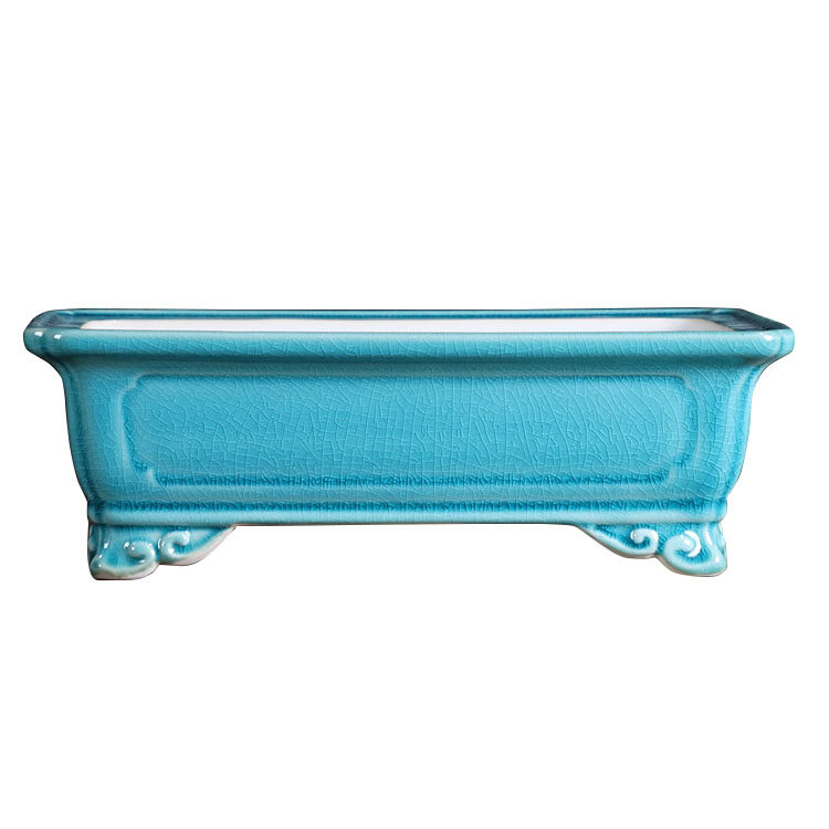 精品陶瓷中大号长方形花盆盆景盆桌面绿植造景中国风冰裂釉自在屋,淘宝优惠券,粉丝福利购,淘宝优惠卷