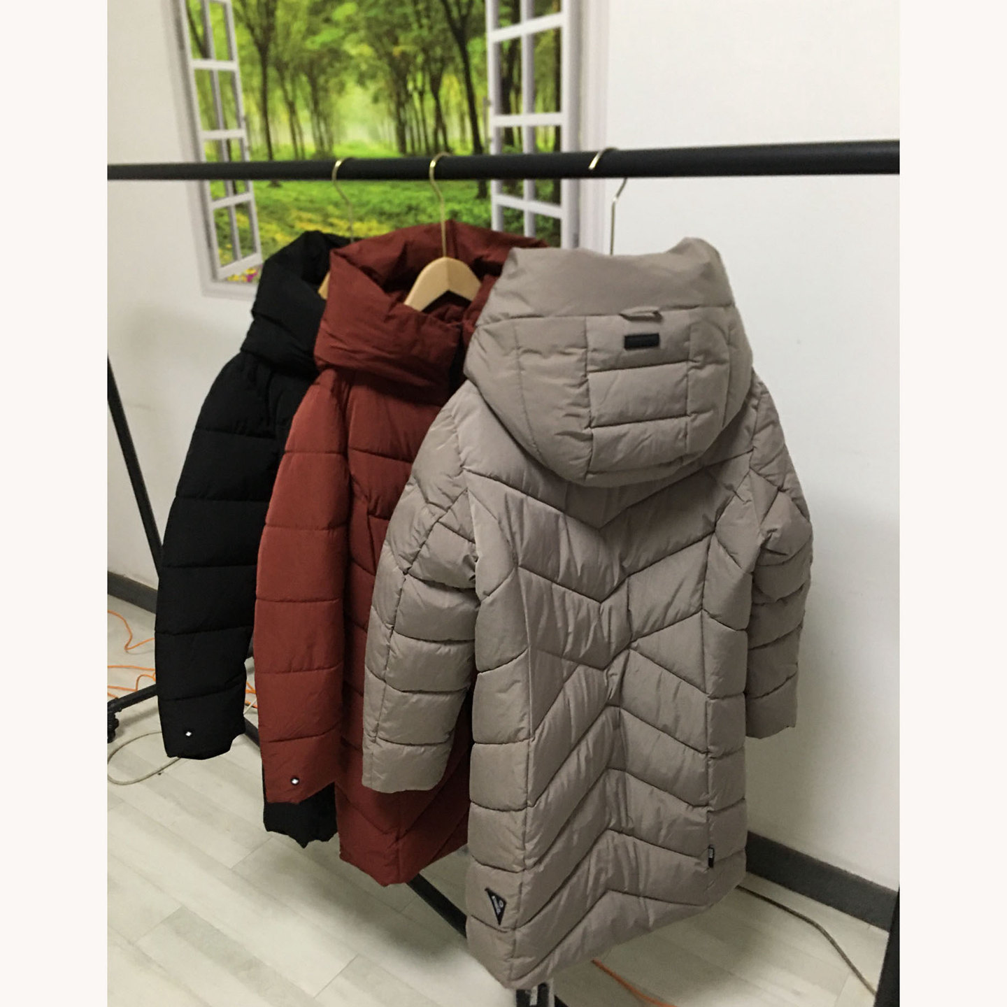 外贸秋冬女士中长款加厚棉服女款户外防风防水棉衣外套有加大码 - 图2