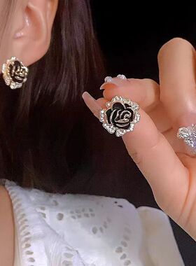 思慕琦气质合金女电镀花朵耳环