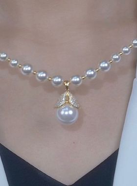 思慕琦仿珍珠仿珍珠圆珠链女花瓣