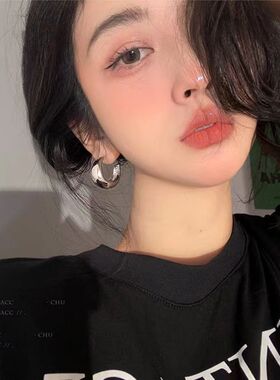 思慕琦气质合金女电镀几何耳环