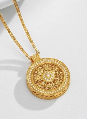 2025新款中式镀金镶钻项链