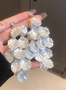 思慕琦气质合金女电镀花朵耳环