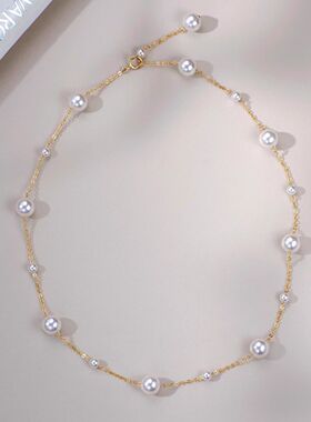 思慕琦仿珍珠仿珍珠女满天星项链