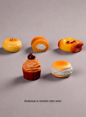 真日式美食面包食玩微景观创意娃娃屋装饰品配件微缩迷你小摆件