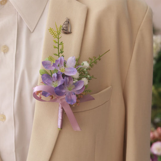 韩式婚礼森系蓝色姐妹团胸花女方送亲结婚伴郎伴娘胸花高级感简约