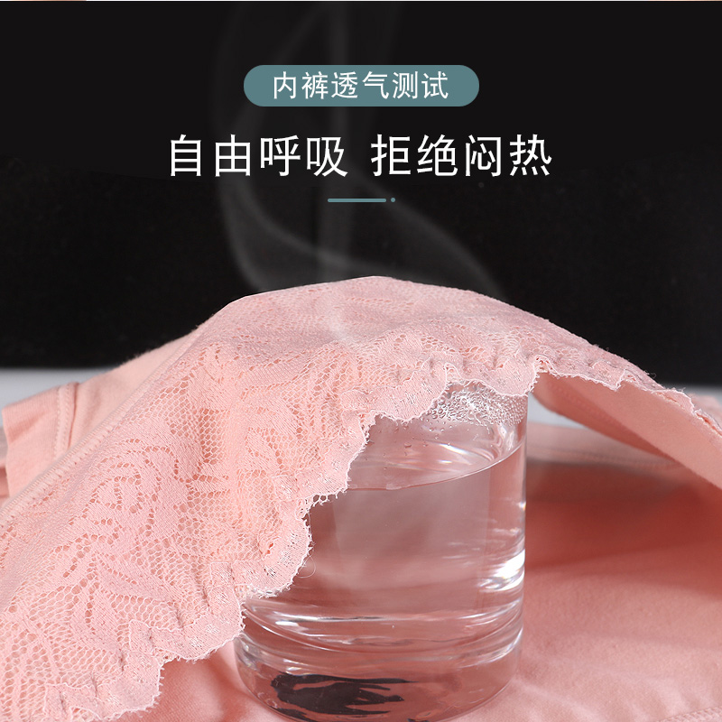 女士内裤女纯棉100%全棉抗菌裆都市中腰大码丽人夏季薄款透气短裤 - 图1