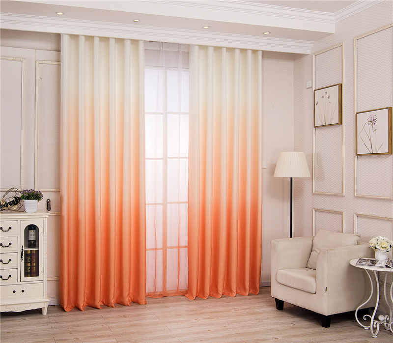 Printed living room balcony villa can be customized curtain cloth