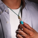 Природная руда, бирюзовые бусины, подвеска, браслет, четки из круглых бусин из грецкого ореха, аксессуар, провинция Хубэй, DIY