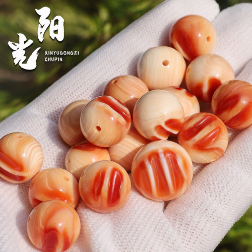 精选海南万宝螺散珠圆珠隔珠有血槽20mm金刚星月菩提配饰搭配配件 - 图1