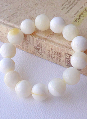 天然浅黄色水晶手链手串