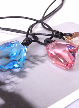 饰品水晶可调节吊坠项链