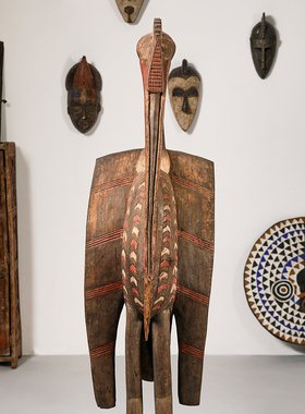 非洲进口整木手工雕刻神鸟雕像