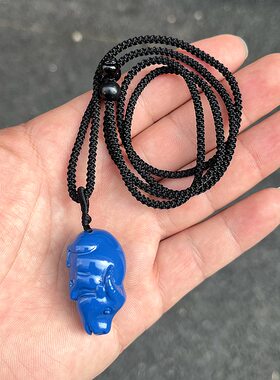 实木绿色黄色蓝色红色牛吊坠挂件