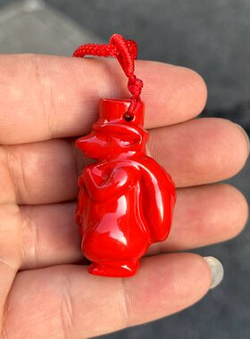 实木红色老鼠吊坠子鼠挂件