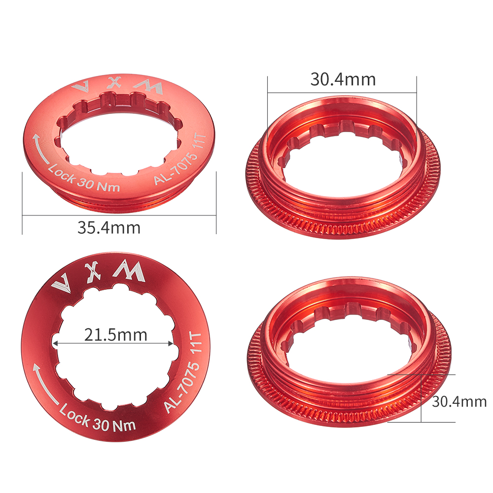 卡飞盖卡式飞轮盖山地公路自行车11T飞盘齿铝合金锁死盖 XT锁紧环 - 图2