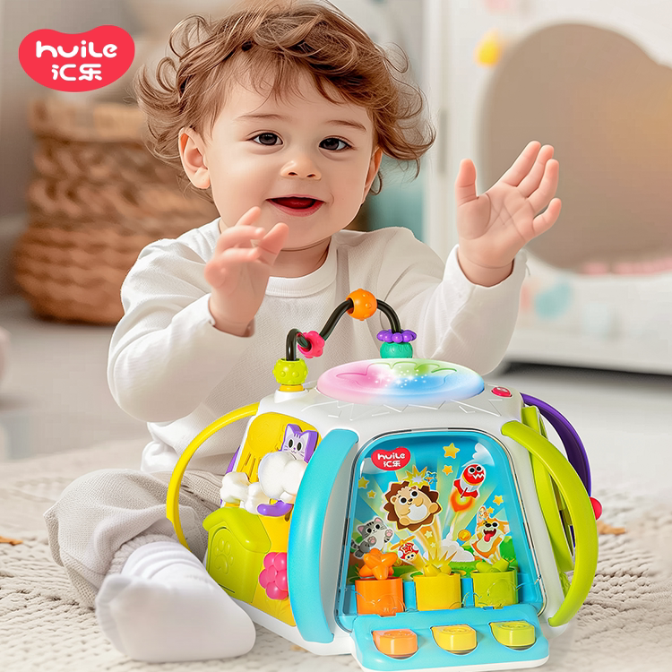 汇乐六面体手拍鼓婴儿玩具0-2岁益智早教幼宝宝音乐多面体拍拍鼓,淘宝优惠券,粉丝福利购,淘宝优惠卷