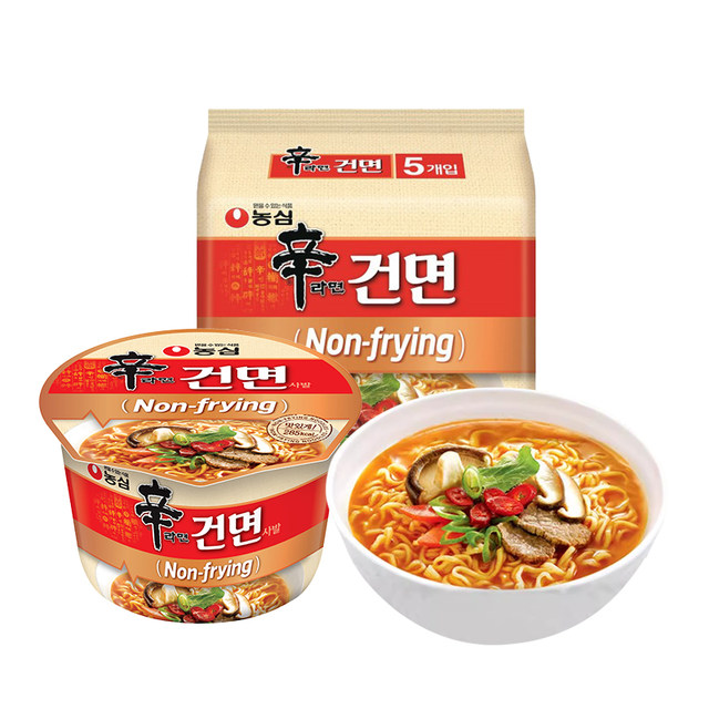 Nongshim non-fried spicy ramen imported from Korea