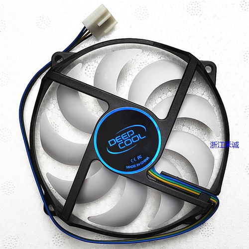 全新9015 9CM CPU圆风扇 孔距72MM 散热器4P温控PWM调速 厚16.5MM - 图3