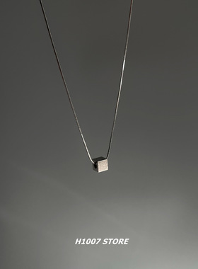 王一博同款小方块男士潮牌项链男