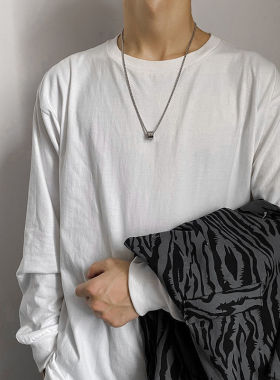 钛钢不掉色嘻哈吊坠项链潮牌高级