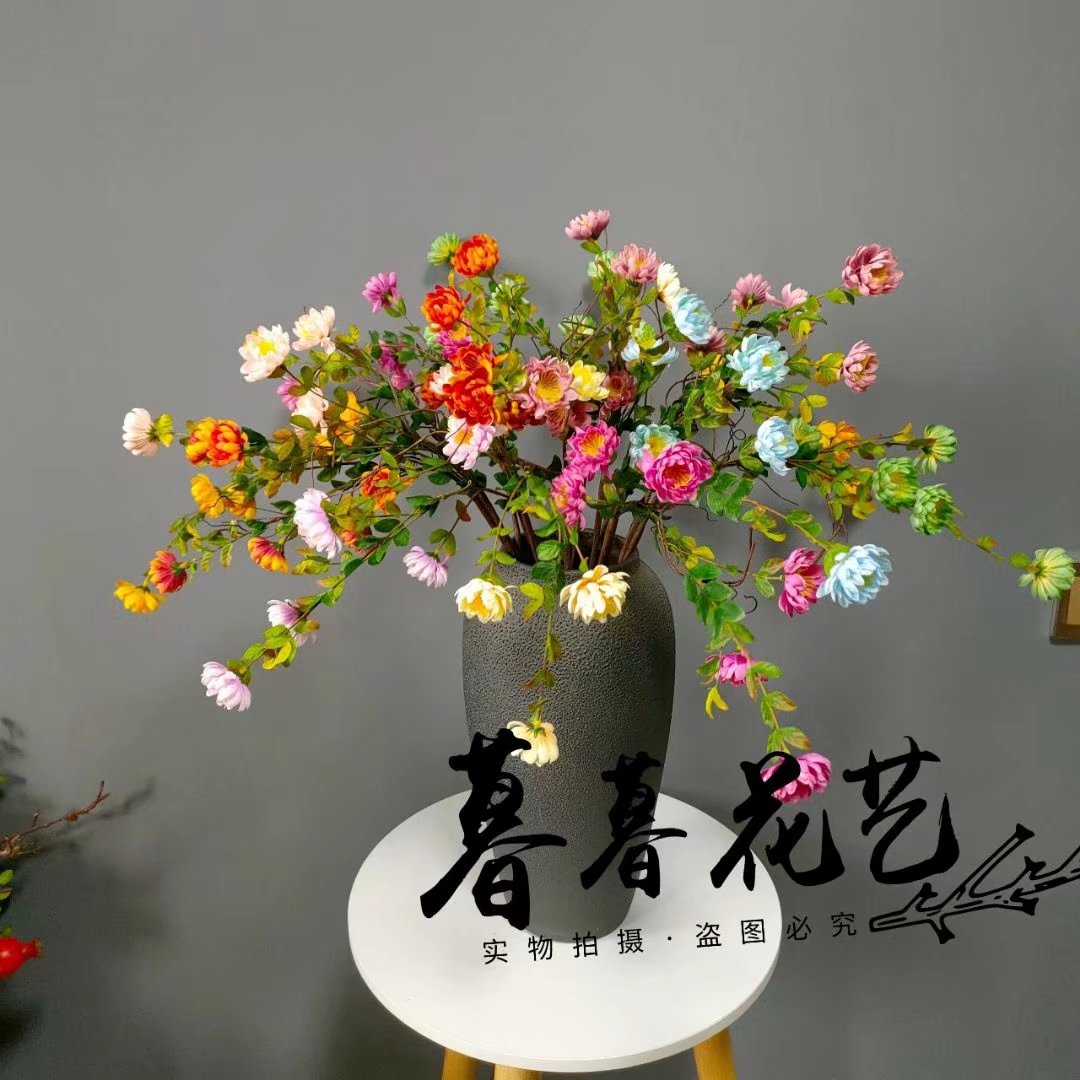 仿真田园野花雏菊花艺茶几装饰室内摆件餐桌落地北欧花束餐厅插花