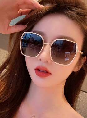 防紫外线多边形太阳镜女侧边闪钻