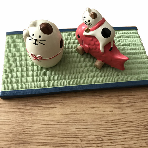 日式zakka创意可爱猫树脂摆件迷你桌面摆件场景微景观 - 图3