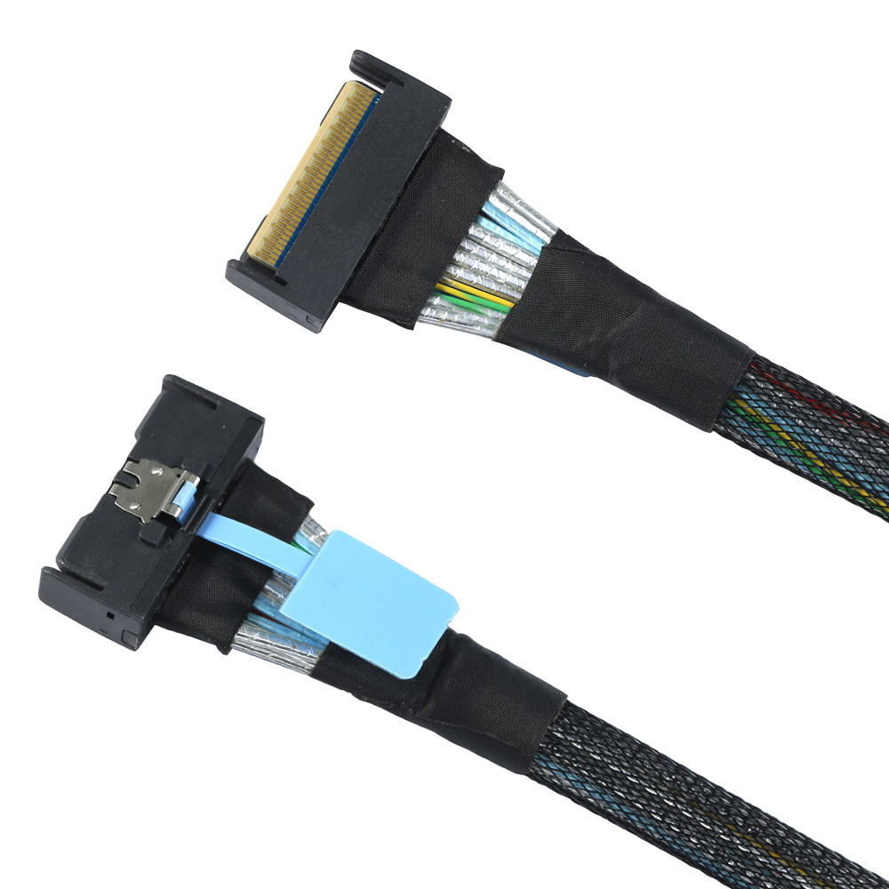 MCIO 74P连接线PCIE5.0服务器背板转接线0.5米阵列卡扩展线85ohm-图1
