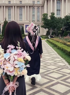 毕业季莫奈风多巴胺仿真花束