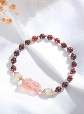 Natural Candy Rainbow Tourmaline 14k Gold Crystal Brlet Pixi