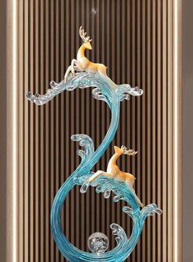 入户玄摆86026661关风生水起竖高龛件现代厅壁电视柜摆设轻奢装饰