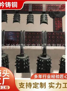 中式合金演奏乐器青铜器仿古曾侯乙双层编钟模型摆件婚庆影视采耳