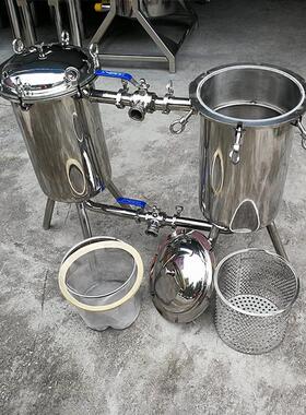 双联过滤器工厂用食品级双桶式过滤器卫生级固液分离加压过滤器