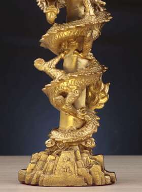 杨铜记 铜剑龙 家居办公室铜龙摆件厂家