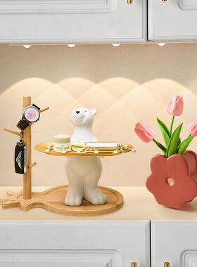 暴力熊进门口玄关钥匙收纳托盘摆件入户客厅隔间柜乔迁新居装饰品