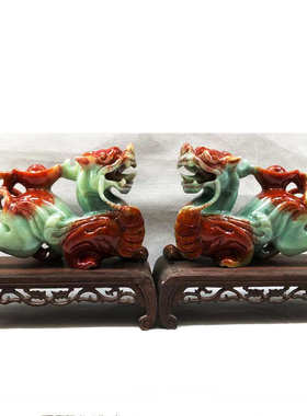 钰程本命年玉器  28CM岫玉石貔貅摆件家居饰品礼品摆件