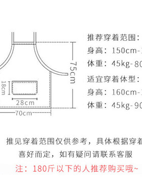 新款家用围裙小清新女士厨房做饭透气夏季背带围腰工作服时尚网红