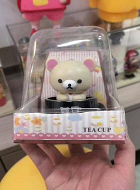 日系卡通点头轻松熊点头汽车桌面摆件太阳能汽车摇头装饰品车载