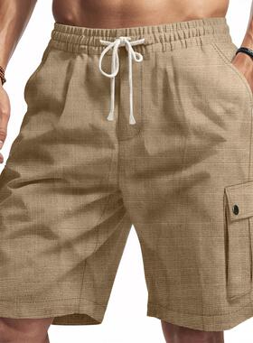 Outdoor workwear men's bamboo knot linen beach
