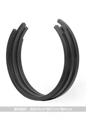 日本进口北欧简约黑色金属圆环摆件 创意几何装饰品样板间售楼处