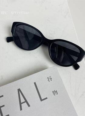 ins韩系网红街拍TR偏光太阳镜女圆脸新款高级感猫眼太阳眼镜潮显