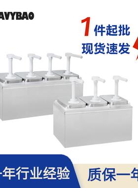 恒丽宝现货1L手压酱汁按压瓶挤压泵定量调料分配器PP泵头