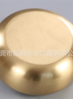 黄铜茶洗笔洗功夫茶具水盂水洗茶盘茶道六君子有盖特大洗茶杯摆件