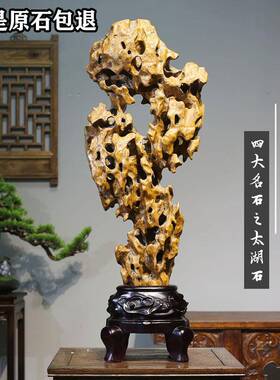 天然太湖石奇石原石观赏石中式灵璧石大小景观石孤品石头庭院摆件