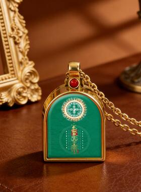 钛钢吊坠关公赵公明真武道家图案可开合定图男女款文创配饰小吊坠