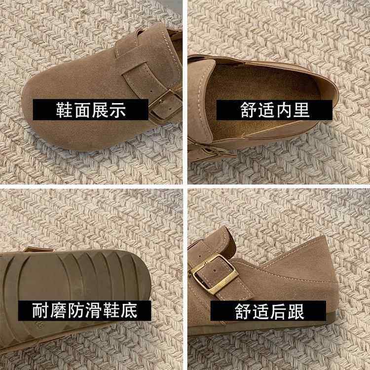 春秋勃肯鞋女平底单鞋2026新款豆豆鞋软底懒人一脚蹬女鞋博0125z,淘宝优惠券,粉丝福利购,淘宝优惠卷