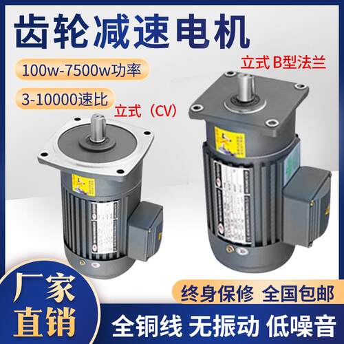 东本卧式380V齿轮减速电机200W400W750W1500W2200W3700立变频晟邦 - 图1
