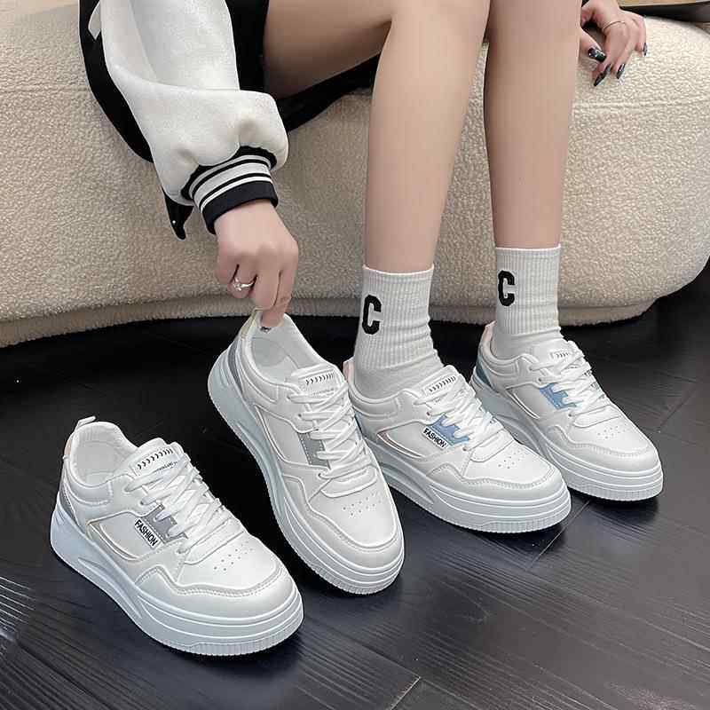 百搭小白鞋女2026春季新款爆款休闲学生板鞋女厚底运动鞋ins韩版,淘宝优惠券,粉丝福利购,淘宝优惠卷